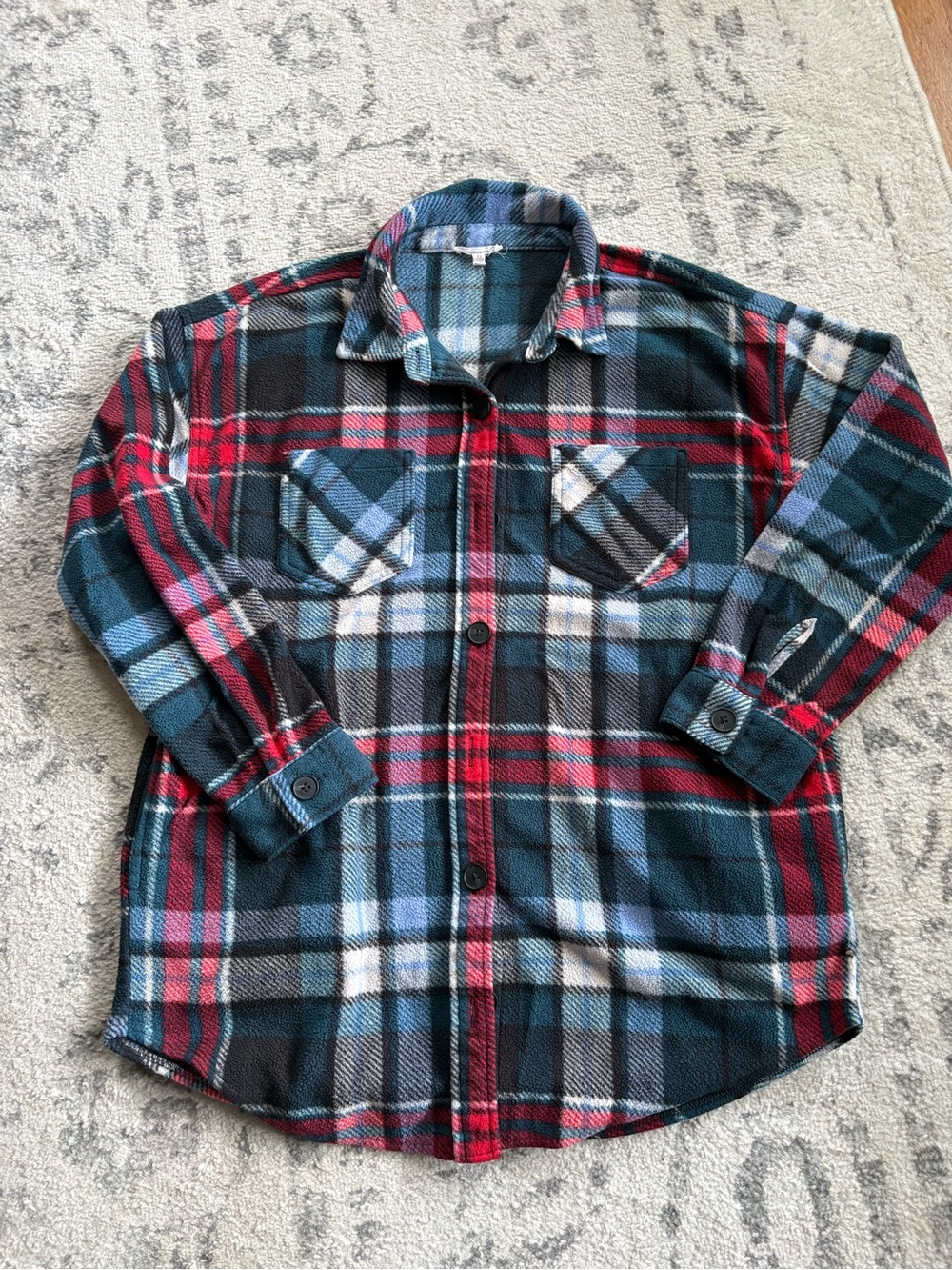 Maurices Red and Blue Plaid Women's fleece flannel